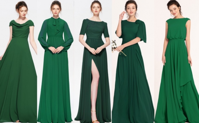 Go Green: Where to Buy Emerald Bridesmaid Dresses